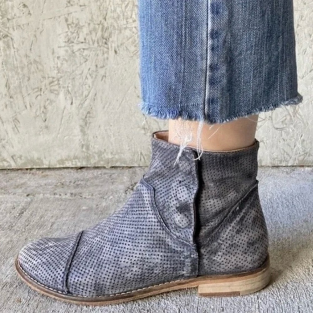 Free People Shadow Lark Ankle Boot in Washed Black - Picture 3 of 12